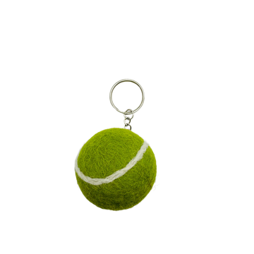 Tennis Ball Handmade Needle Felted Key Ring