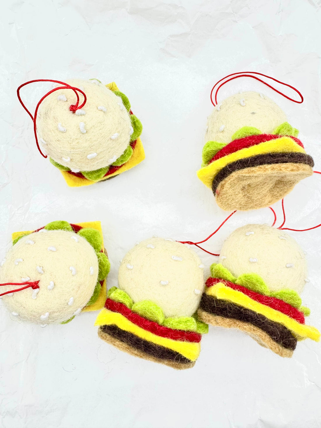 Handmade Needle Felted Hamburger