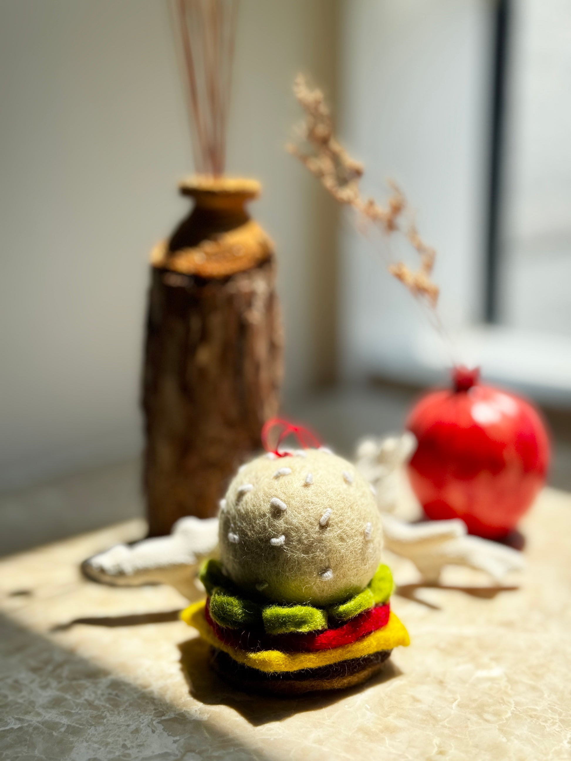 Handmade Needle Felt Hamburger 