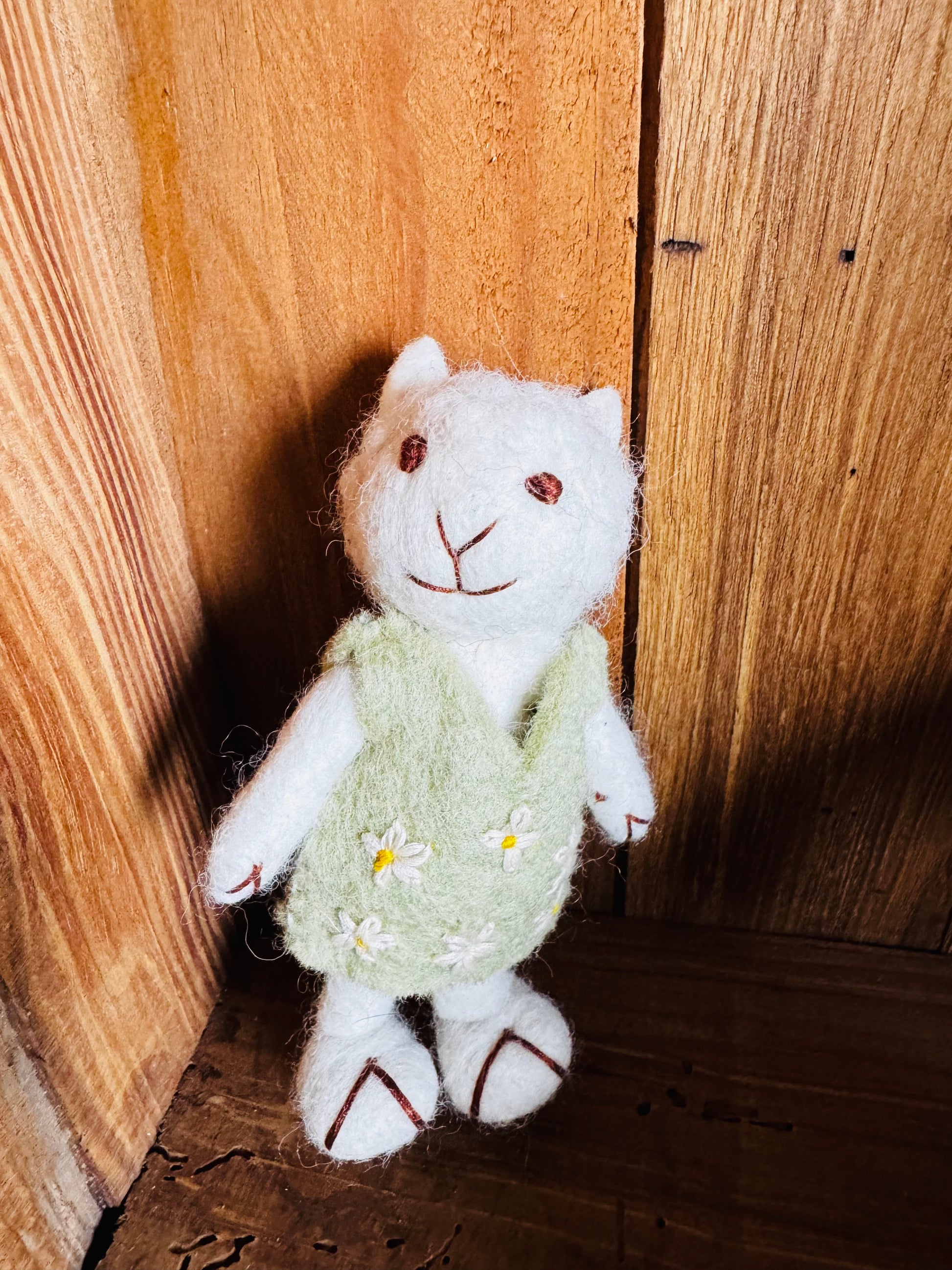 Handmade Needle Felted Lady Sheep
