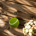 Tennis Ball Handmade Needle Felt Key Ring