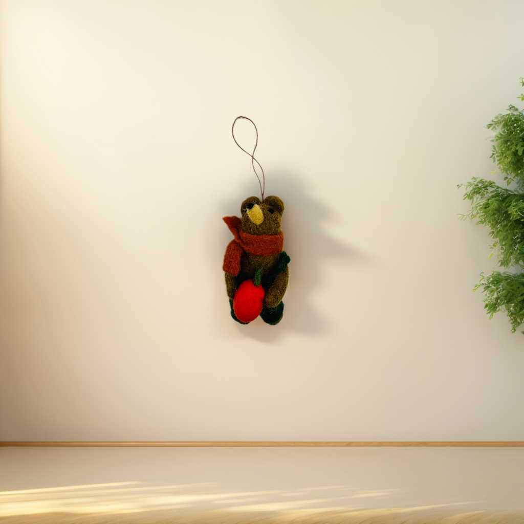 Handmade Needle Felted Brown Little Bear