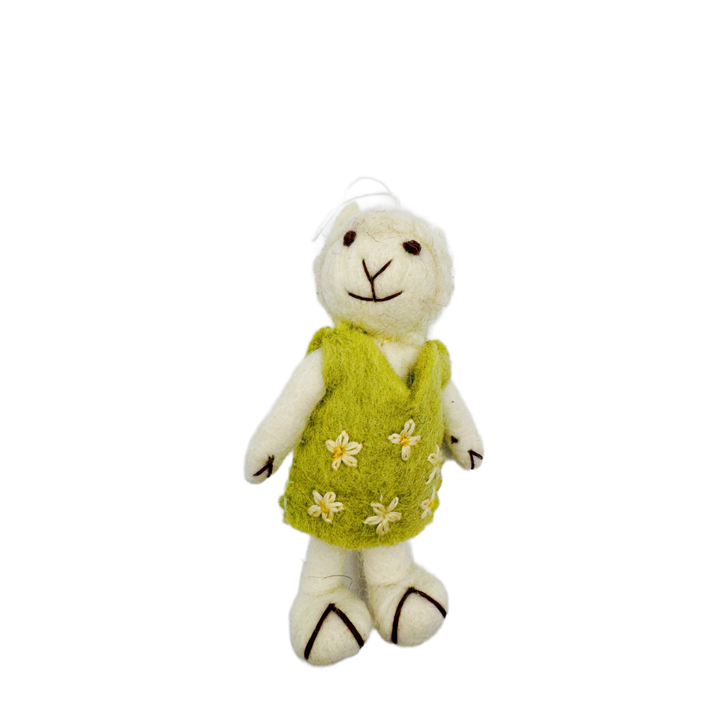 Handmade Needle Felted Lady Sheep