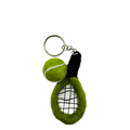 Tennis Racket and Ball Handmade Needle Felted Key Ring