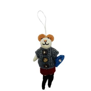 Handmade Needle Felted Little Fashionable Mouse