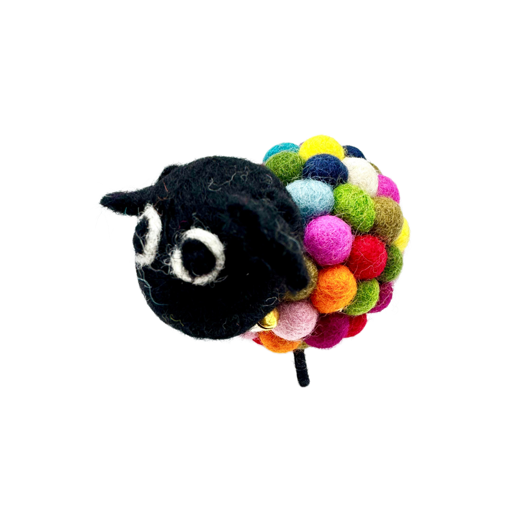 Handmade Needle Felted Colorful Cute Sheep