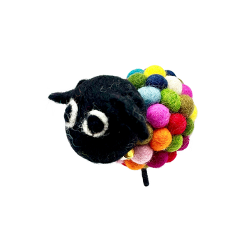 Handmade Needle Felted Colorful Cute Sheep