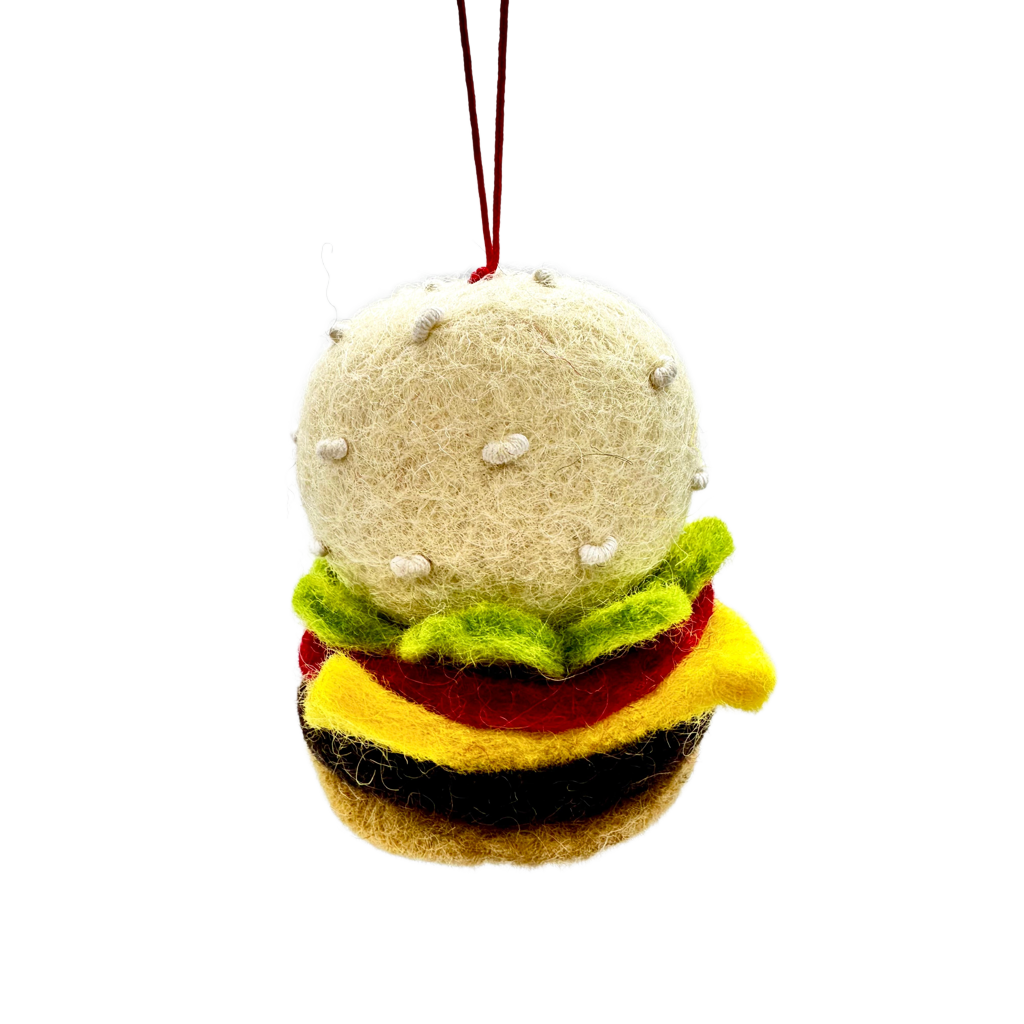 Handmade Needle Felted Hamburger