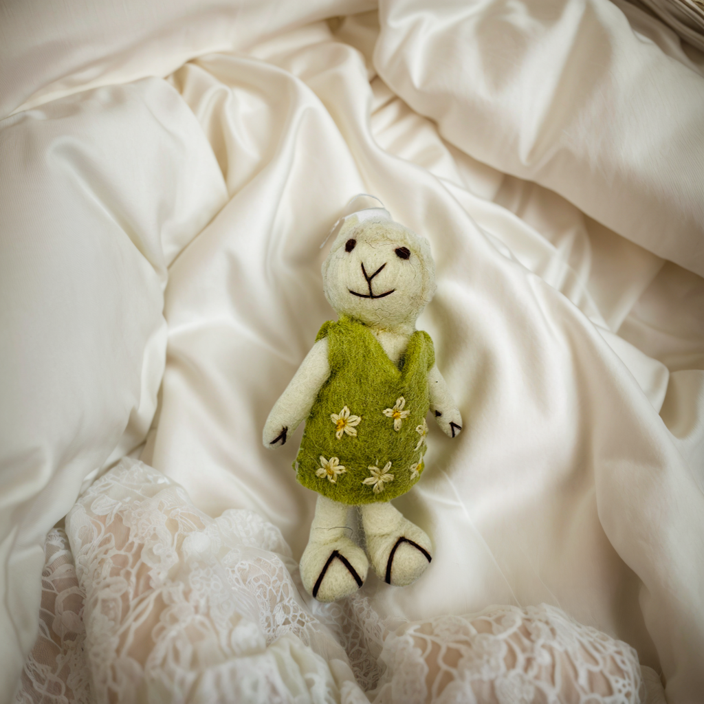Handmade Needle Felted Lady Sheep