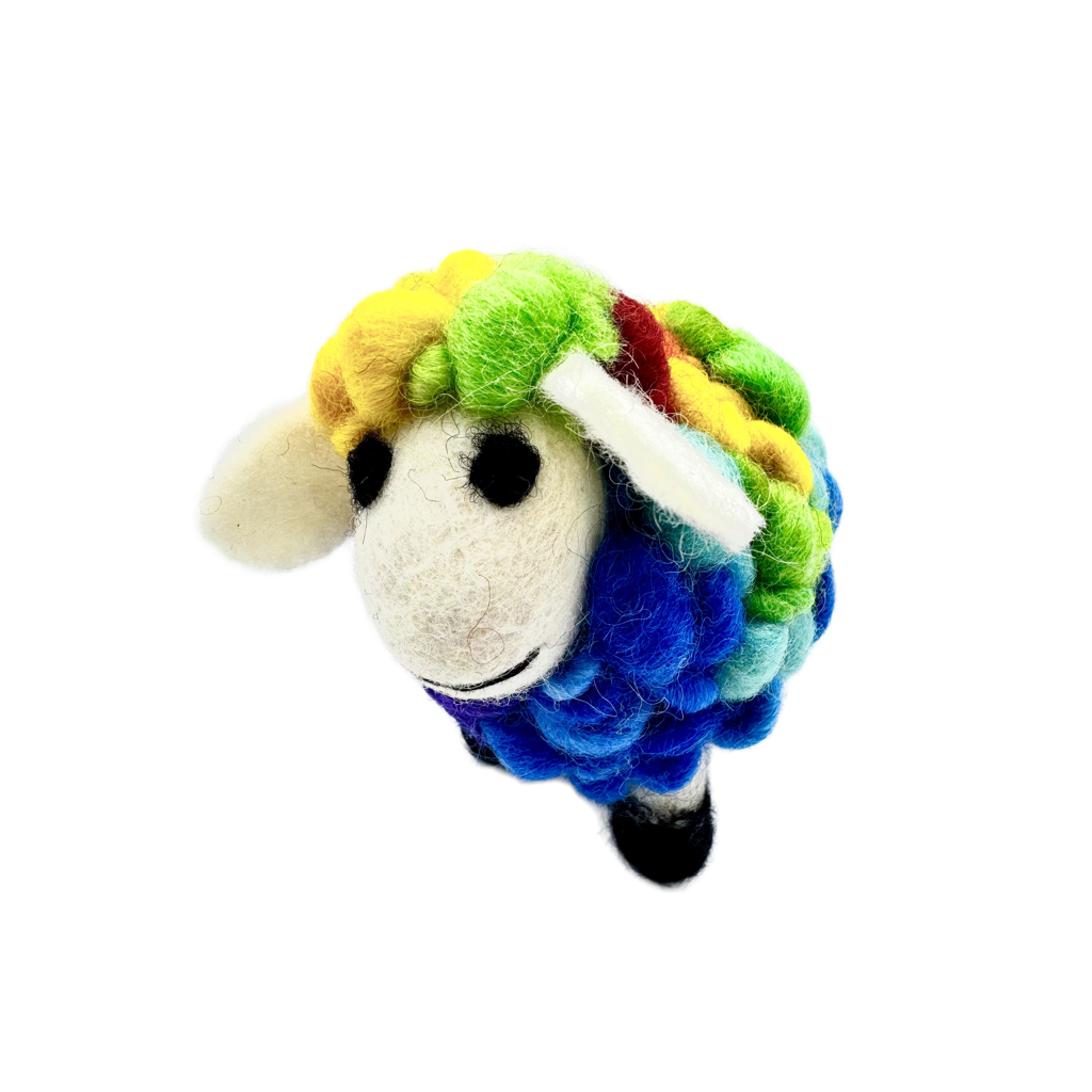 Handmade Needle Felted Colorful Sheep