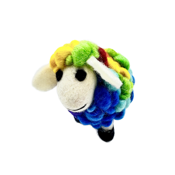Handmade Needle Felted Colorful Sheep